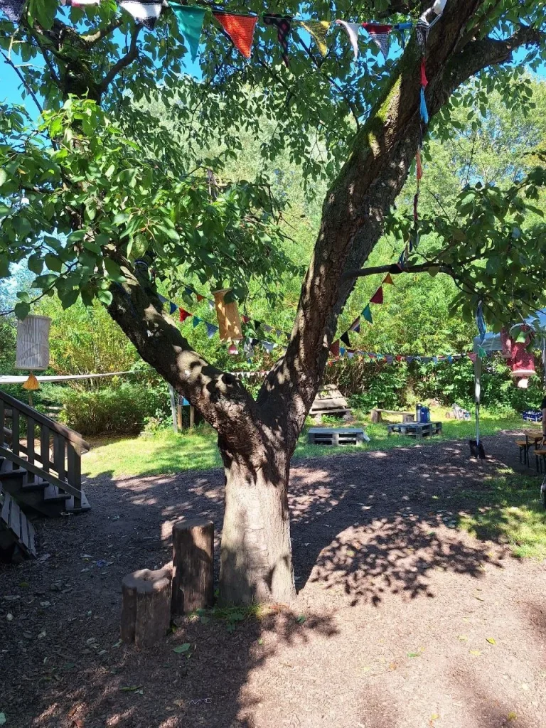 Wimpel im Apfelbaum