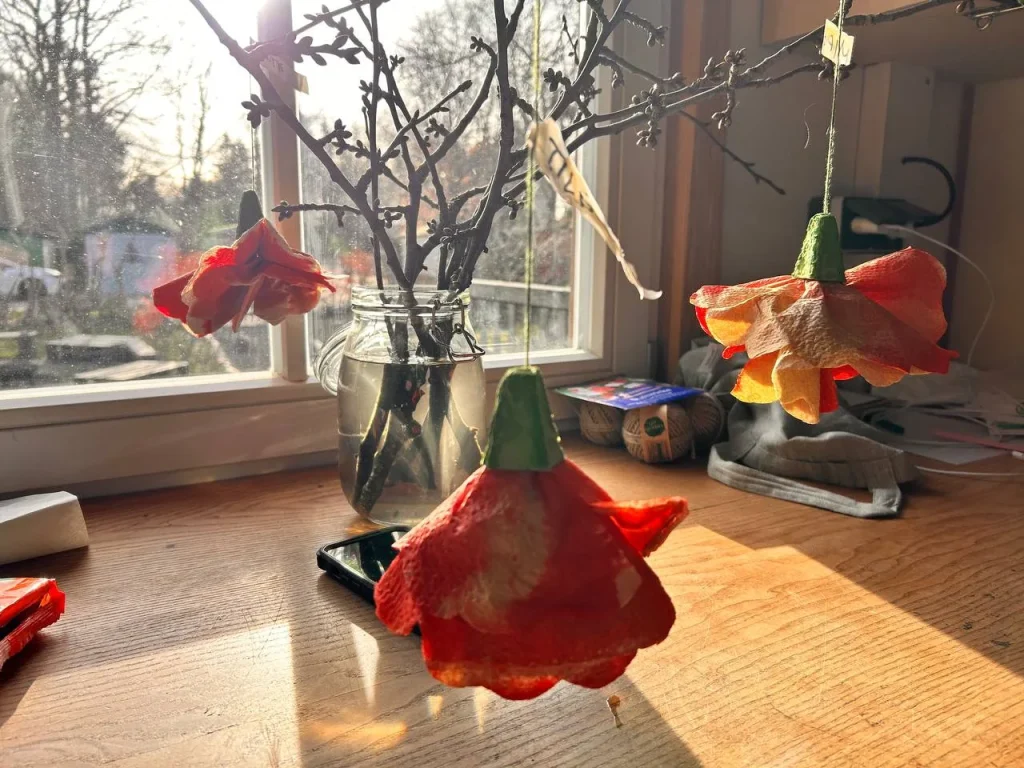 Mohnblumen aus Papier